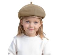 Happy Cherry Basco Bambina Velluto a Coste Berretto Francese Ragazze Cappello Basco Moda Classico Coppola Autunno Inverno Primavera Cachi