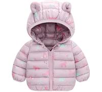 Happy Cherry Cappotto Piumino Bambini Bambina Giacca Invernale con Cappuccio Bimba Bimbo Giubbotto Imbottito Leggero Caldo Carino Antivento Autunno Inverno 9 Mesi - 4 Anni
