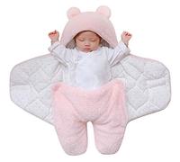 Happy Cherry - Coperta avvolgente per neonato, in pile con gambe separate, per passeggino, lettino, carrozzina, sacco a pelo per autunno, inverno, 0-6 mesi, 3 colori