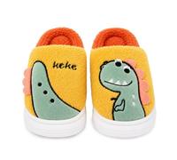 Happy Cherry Pantofole invernali per bambini, soffici e caldi | Con fodera interna in pile e suola antiscivolo in EVA, scarpe leggere per interni a forma di dinosauro, per ragazze e ragazzi