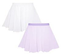 Happy Cherry Set di 2 Minigonna da Balletto a Vita Elastica Bambina Ragazze Gonna da Danza Classica Chiffon Gonna Corta da Ballo Pattinaggio Artistico Skater Dancewear