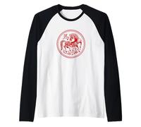 Happy Chinese New Year 2026 Traditional Year of The Horse Maglia con Maniche Raglan