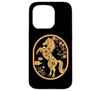 Happy Chinese New Year Art 2026 Oval Year of the Horse Custodia per iPhone 15 Pro