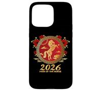 Happy Chinese New Year Art 2026 Oval Year of the Horse Custodia per iPhone 15 Pro Max