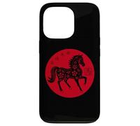 Happy Chinese New Year Art 2026 Red Round Year of the Horse Custodia per iPhone 13 Pro