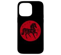 Happy Chinese New Year Art 2026 Red Round Year of the Horse Custodia per iPhone 14 Pro Max