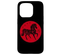 Happy Chinese New Year Art 2026 Red Round Year of the Horse Custodia per iPhone 15 Pro