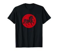 Happy Chinese New Year Art 2026 Red Round Year of The Horse Maglietta