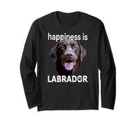 Happy Chocolate Lab Dog Brown Labrador Retriever Amante Maglia a Manica