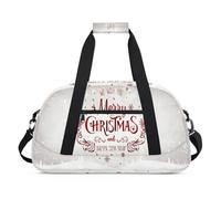 Happy Christmas - Borsone per bambini per ragazze e ragazzi, con scritta "Happy New Year", borsa da viaggio per la notte, 24 l, per sport, palestra, pratica, Colore, (24L) UK, Organizer per borse