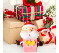 Happy Christmas Santa Pupazzo di Neve Carino Coppia Micro Neve Scenario Decorazione Cristallo Accessories1 (B, 4,3 cm)