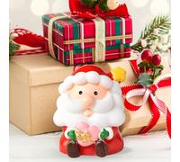 Happy Christmas Santa Pupazzo di Neve Carino Coppia Micro Neve Scenario Decorazione Cristallo Accessories1 (A, 3. 6cm)