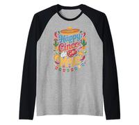 Happy Cinco De Mayo Festa Messicana Sombrero Allegria Maglia con Maniche Raglan