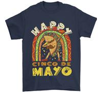 Happy Cinco De Mayo Giorno Mexico Uomo T-Shirt 100% Cotone
