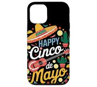 Happy Cinco de Mayo Sombrero Chitarra Cactus Festa Messicana Custodia per iPhone 12/12 Pro