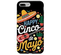 Happy Cinco de Mayo Sombrero Chitarra Cactus Festa Messicana Custodia per iPhone 7 Plus/8 Plus