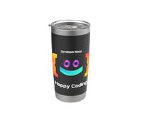 Happy coding, Just a Boy Who Loves Coding Graphic Designs Bicchiere termico in acciaio inox doppia parete