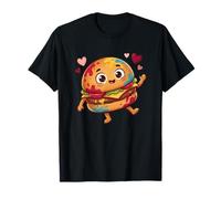 Happy Colorful Burger Amante Kawaii Cuore Cibo Maglietta