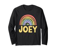 Happy Colorful I'm Joey Rainbow Pride First Name Maglia a Manica