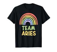 Happy Colorful Team Aries Rainbow Pride Astrological Sign Maglietta