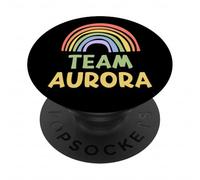 Happy Colorful Team Aurora Rainbow Pride Green Yellow PopSockets PopGrip Adesivo