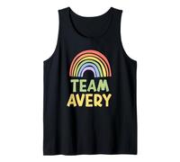 Happy Colorful Team Avery Rainbow Pride Green Yellow Canotta