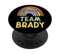 Happy Colorful Team Brady Rainbow Pride Green Yellow PopSockets PopGrip Adesivo