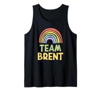 Happy Colorful Team Brent Rainbow Pride Green Yellow Canotta
