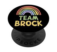 Happy Colorful Team Brock Rainbow Pride Green Yellow PopSockets PopGrip Adesivo