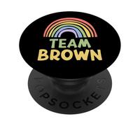 Happy Colorful Team Brown Rainbow Pride Green Yellow PopSockets PopGrip Adesivo