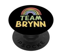 Happy Colorful Team Brynn Rainbow Pride Green Yellow PopSockets PopGrip Adesivo
