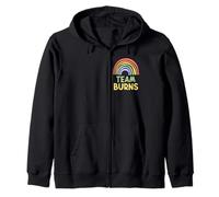 Happy Colorful Team Burns Rainbow Pride Green Yellow Felpa con Cappuccio