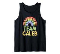 Happy Colorful Team Caleb Rainbow Pride Green Yellow Canotta