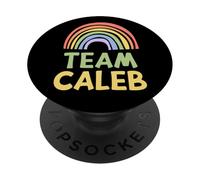 Happy Colorful Team Caleb Rainbow Pride Green Yellow PopSockets PopGrip Adesivo