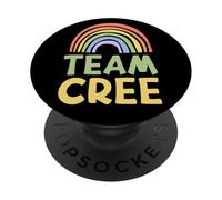 Happy Colorful Team Cree Rainbow Pride Green Yellow PopSockets PopGrip Adesivo