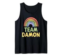 Happy Colorful Team Damon Rainbow Pride Green Yellow Canotta