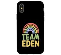 Happy Colorful Team Eden Rainbow Pride Green Yellow Custodia per iPhone X/XS