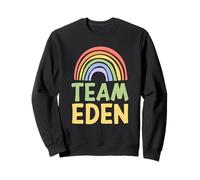 Happy Colorful Team Eden Rainbow Pride Green Yellow Felpa