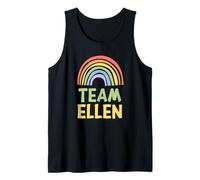 Happy Colorful Team Ellen Rainbow Pride Green Yellow Canotta