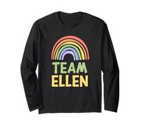 Happy Colorful Team Ellen Rainbow Pride Green Yellow Maglia a Manica