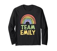 Happy Colorful Team Emily Rainbow Pride Green Yellow Maglia a Manica
