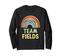 Happy Colorful Team Fields Rainbow Pride Green Yellow Maglia a Manica