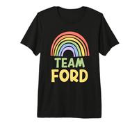 Happy Colorful Team Ford Rainbow Pride Green Yellow Maglietta Premium