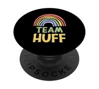 Happy Colorful Team Huff Rainbow Pride Green Yellow PopSockets PopGrip Adesivo