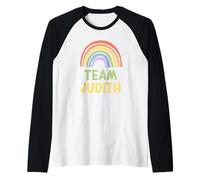Happy Colorful Team Judith Rainbow Pride Green Yellow Maglia con Maniche Raglan