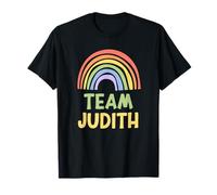 Happy Colorful Team Judith Rainbow Pride Green Yellow Maglietta