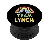 Happy Colorful Team Lynch Rainbow Pride Green Yellow PopSockets PopGrip Adesivo