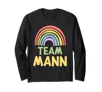 Happy Colorful Team Mann Rainbow Pride Green Yellow Maglia a Manica