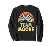 Happy Colorful Team Moore Rainbow Pride Green Yellow Felpa