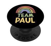 Happy Colorful Team Paul Rainbow Pride Green Yellow PopSockets PopGrip Adesivo
